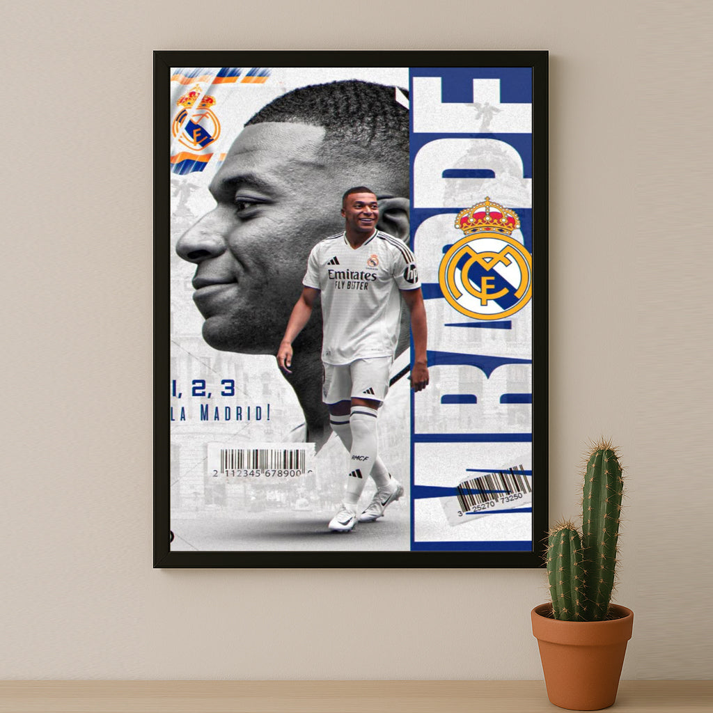 Poster encadrée Real Madrid - Kylian Mbappé