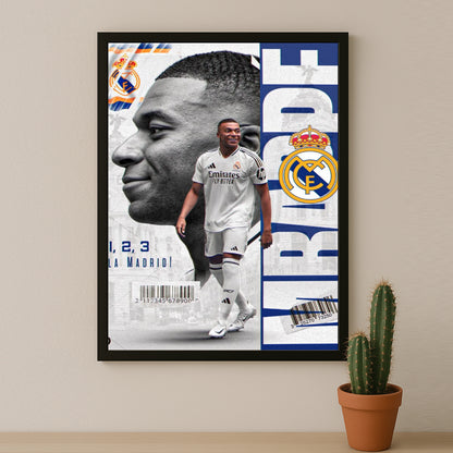 Poster encadrée Real Madrid - Kylian Mbappé