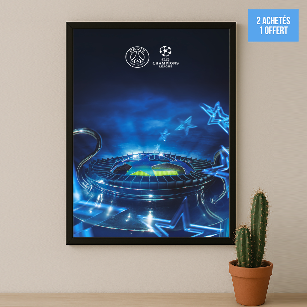 Poster encadrée Paris Saint-Germain - Ligue des Champions