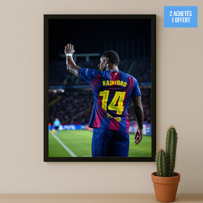 Poster encadrée FC Barcelone - Rashford