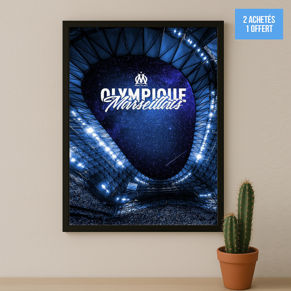 Poster encadrée Olympique de Marseille - Stade Vélodrome