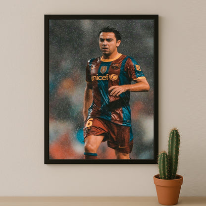 Poster encadrée FC Barcelone - Xavi