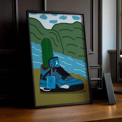 Cadre photo Air Jordan Cactus Jack Bleu