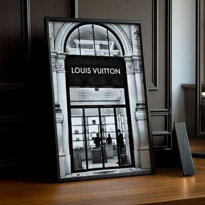 Cadre photo Louis Vuitton - Devanture Noir et Blanc