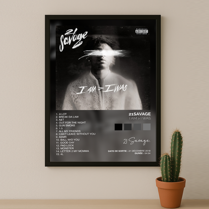 Poster 21Savage - Album I Am > I Was