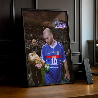 Poster encadrée France Football - Zidane Coupe du Monde 98