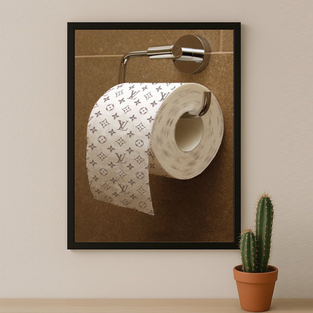 Cadre photo Louis Vuitton papier toilette