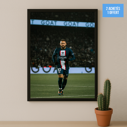 Poster encadrée Paris Saint-Germain - Neymar Junior