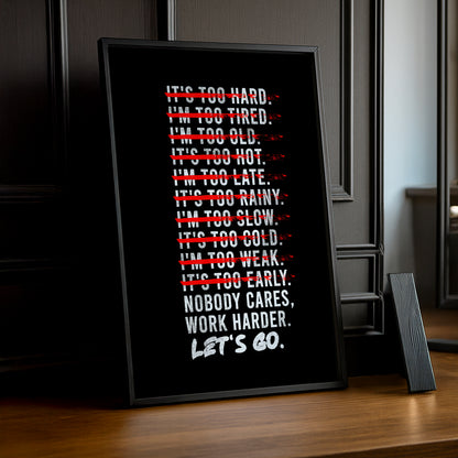 Cadre photo Motivation - Work Harder