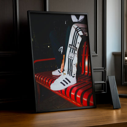 Cadre photo Adidas - 3 Bandes Rouge