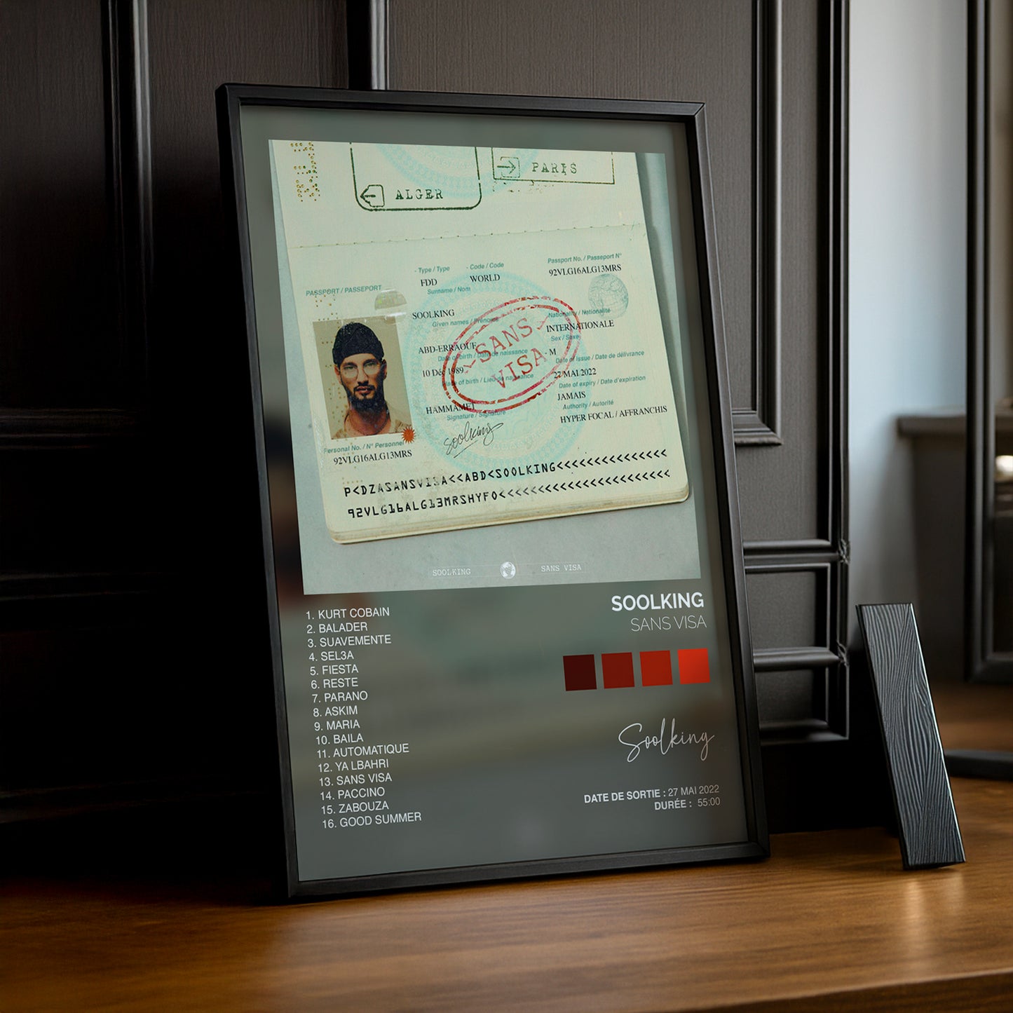 Cadre photo Album - Sans visa de Soolking