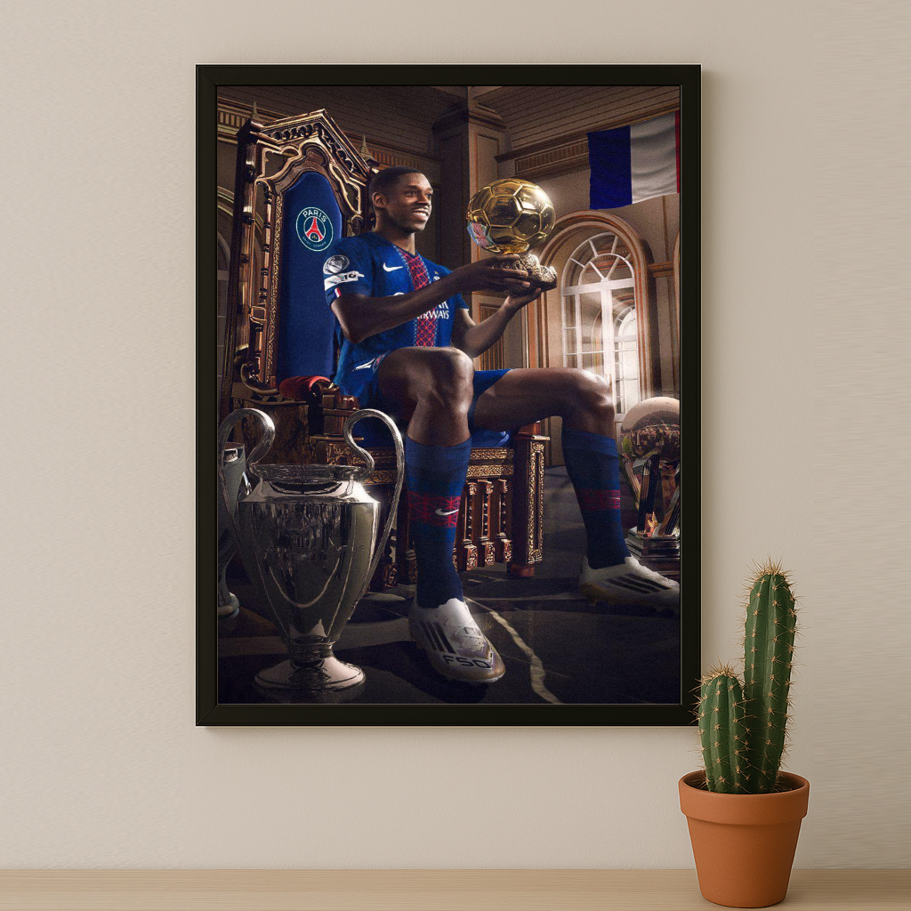 Poster Ousmane Dembélé Ballon d'Or 2025 Paris Saint-Germain