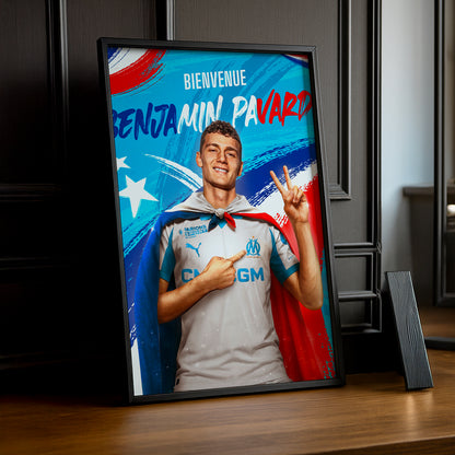 Poster encadrée Olympique de Marseille - Benjamin Pavard