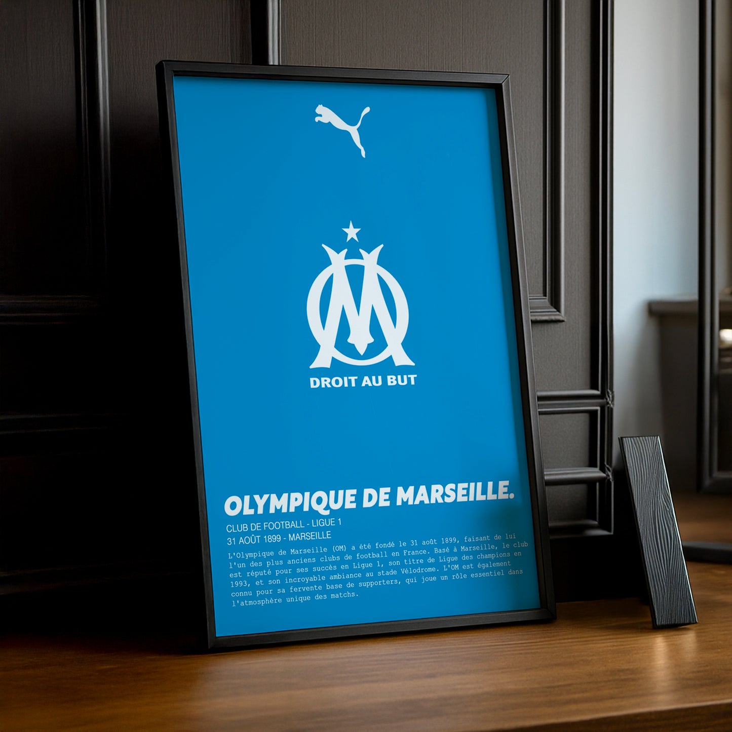 Cadre photo Olympique de Marseille logo