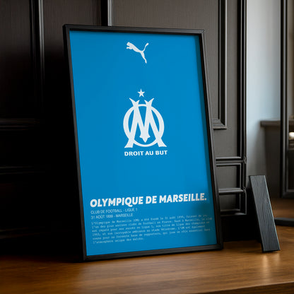 Cadre photo Olympique de Marseille logo