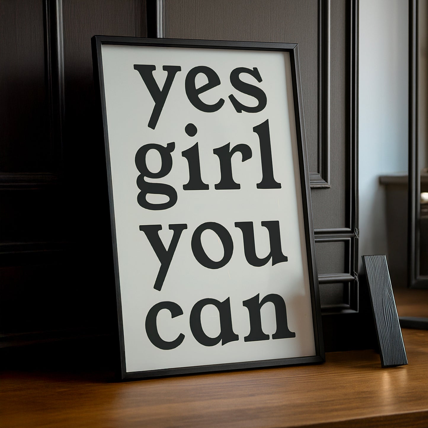 Cadre photo Citation - Yes Girl You Can