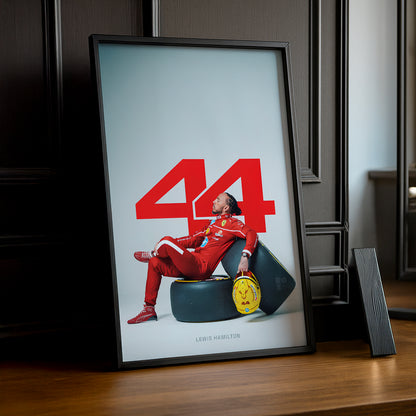 Poster encadrée Formule 1 - Lewis Hamilton 44
