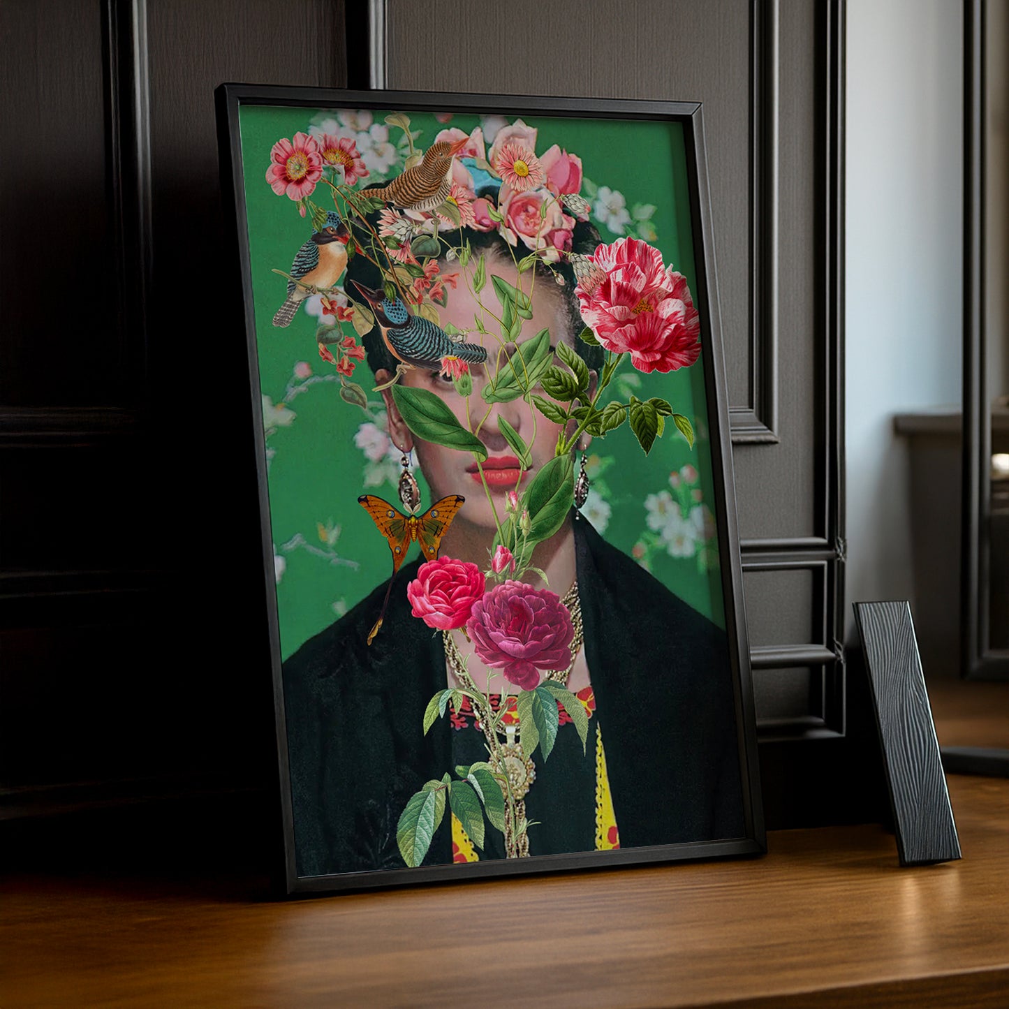 Cadre photo Frida Kahlo Fleurs