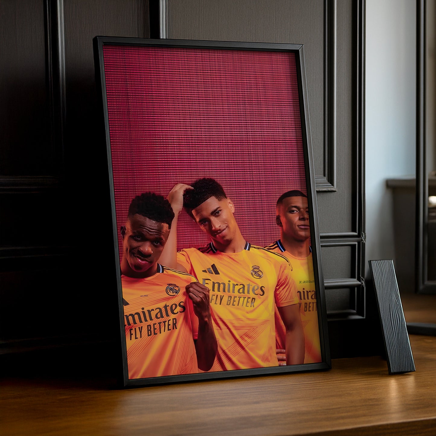 Poster encadrée Real Madrid - Vinicius, Bellingham, Mbappé
