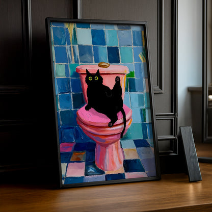 Cadre Photo Chat - Cuvette rose