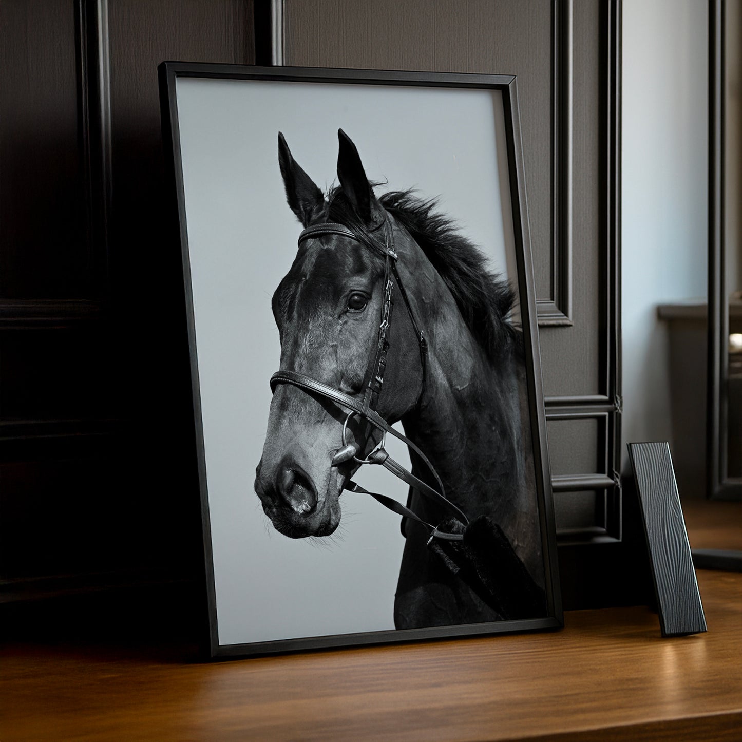 Cadre photo Équitation - Cheval Noir