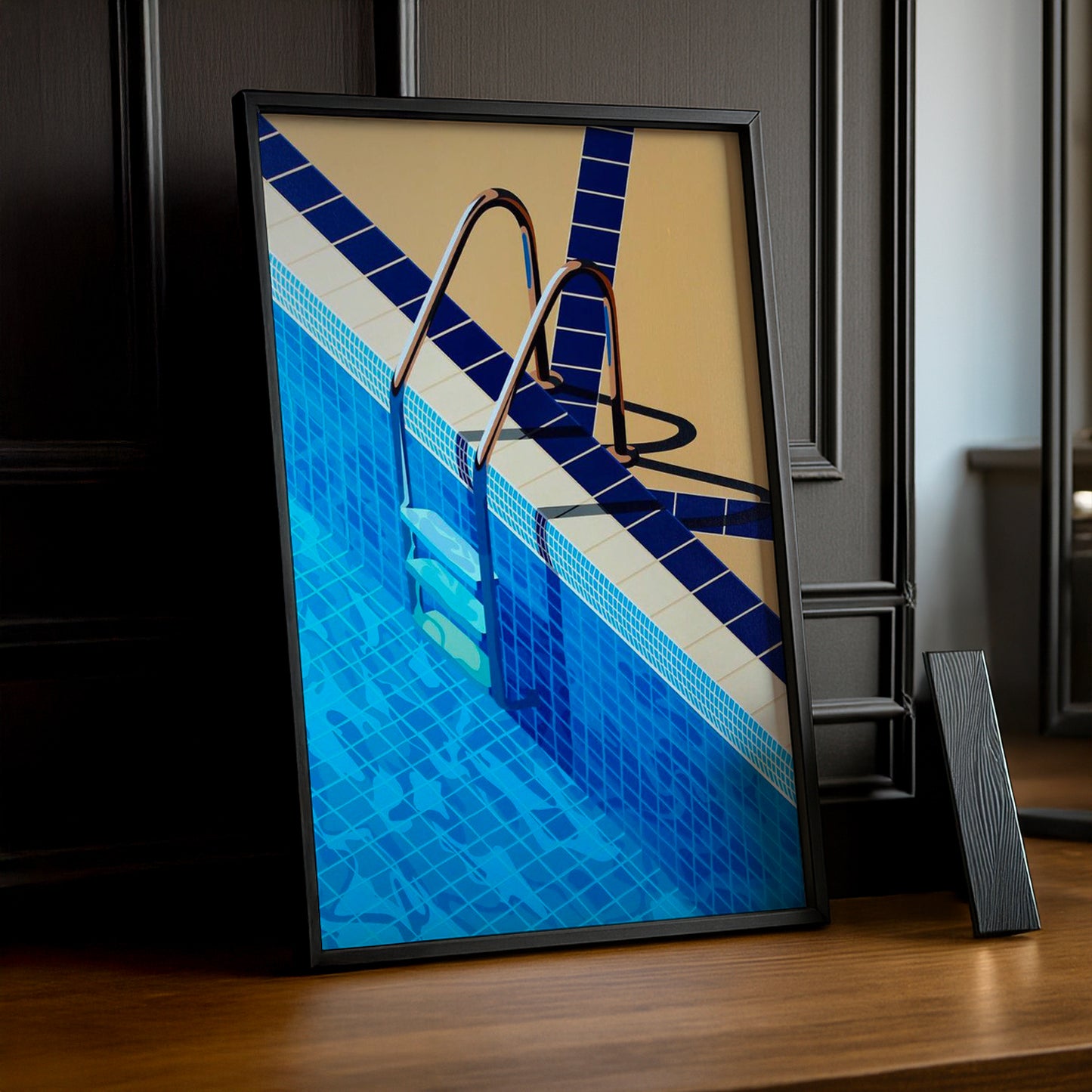 Cadre Photo Natation - Marche d'escalier de piscine