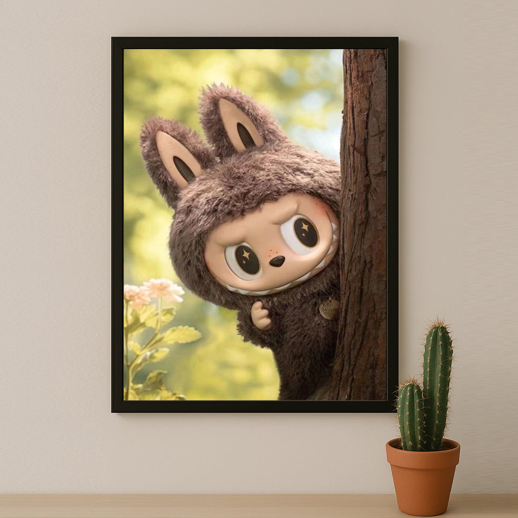 Poster Labubu - Cache-cache