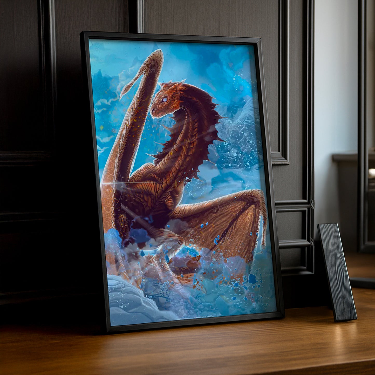 Cadre Photo Skyrim - Twin Dragon Left