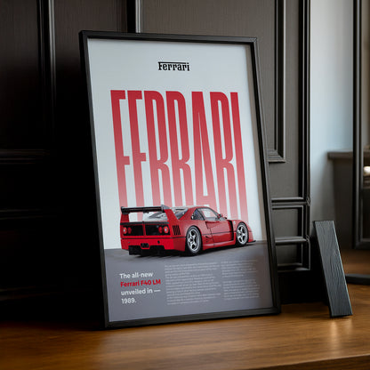 Poster Voitures - Ferrari F40 LM
