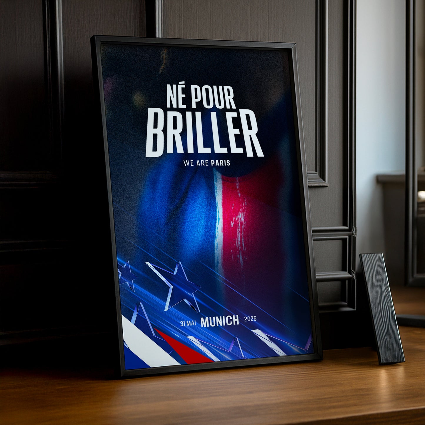 Cadre photo Paris Saint-Germain Né pour briller