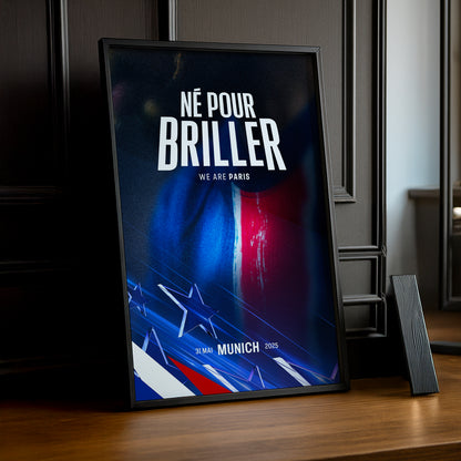 Cadre photo Paris Saint-Germain Né pour briller