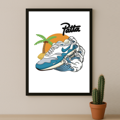 Poster Nike Patta bleu