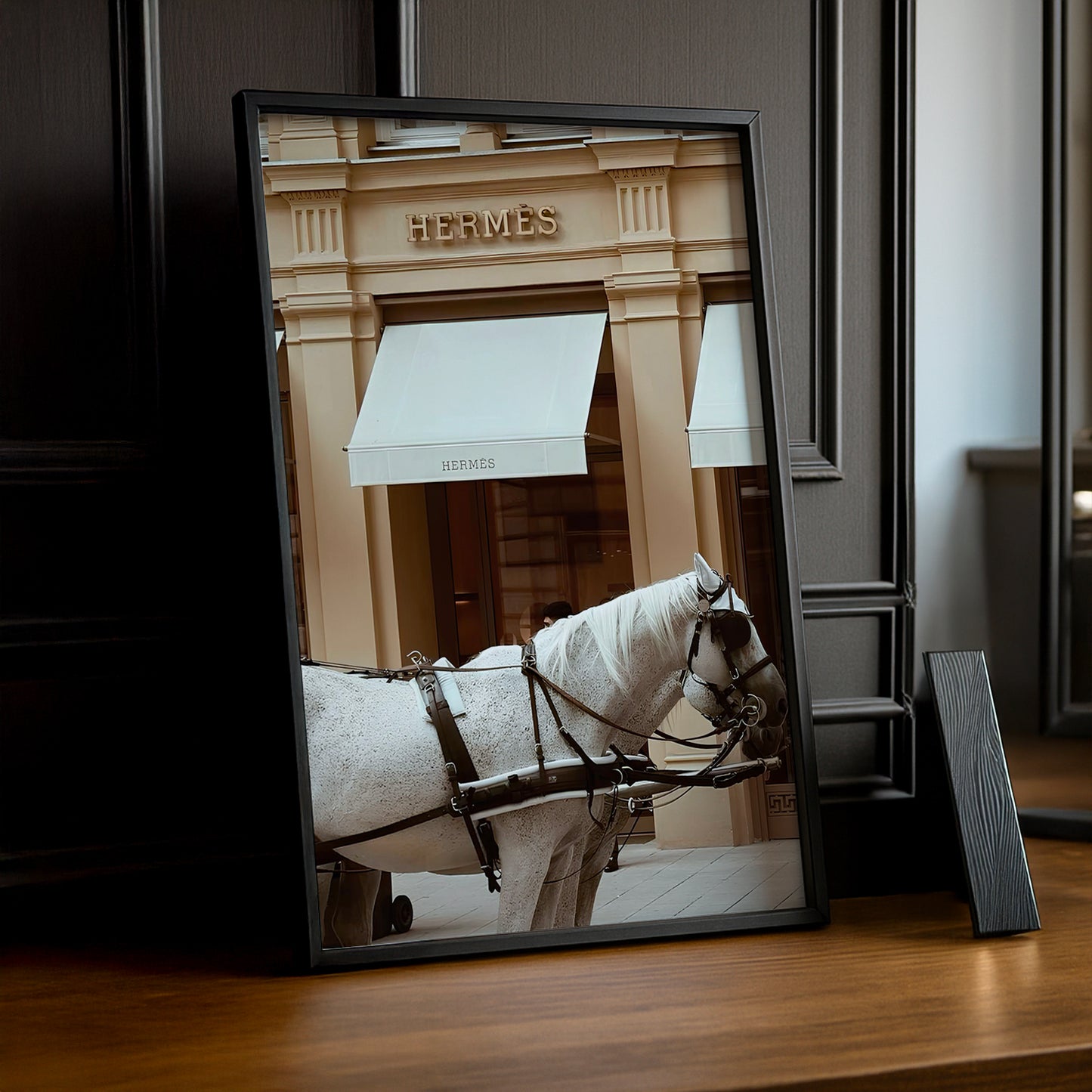 Cadre photo Hermès - Chevaux Blanc