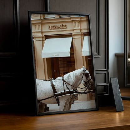 Cadre photo Hermès - Chevaux Blanc