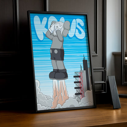 Poster Kaws Fusée