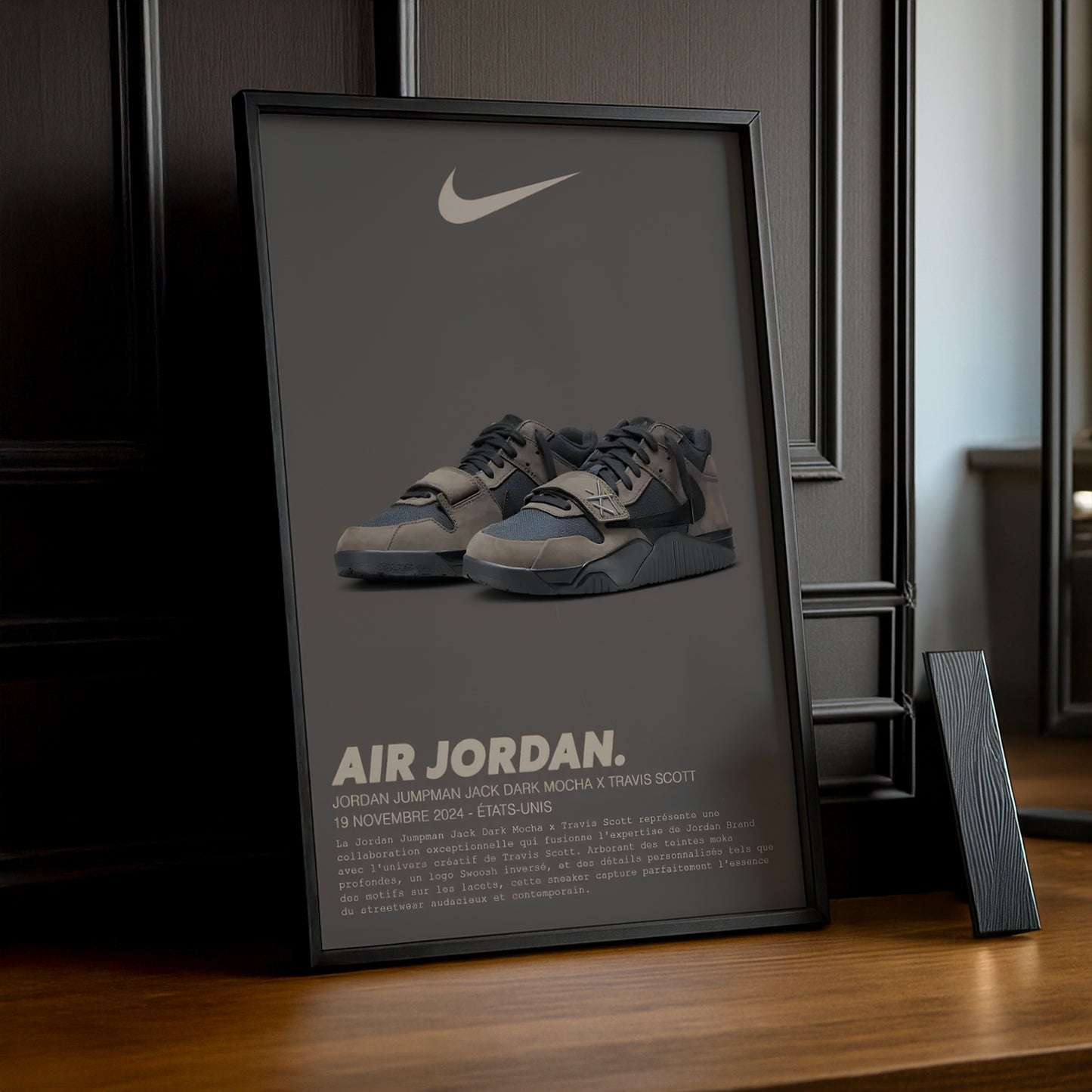 Cadre photo Jordan Jumpman Jack Dark Mocha x Travis Scott