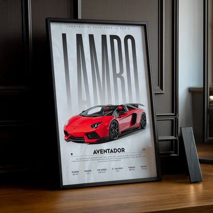 Cadre photo Lamborghini Aventador