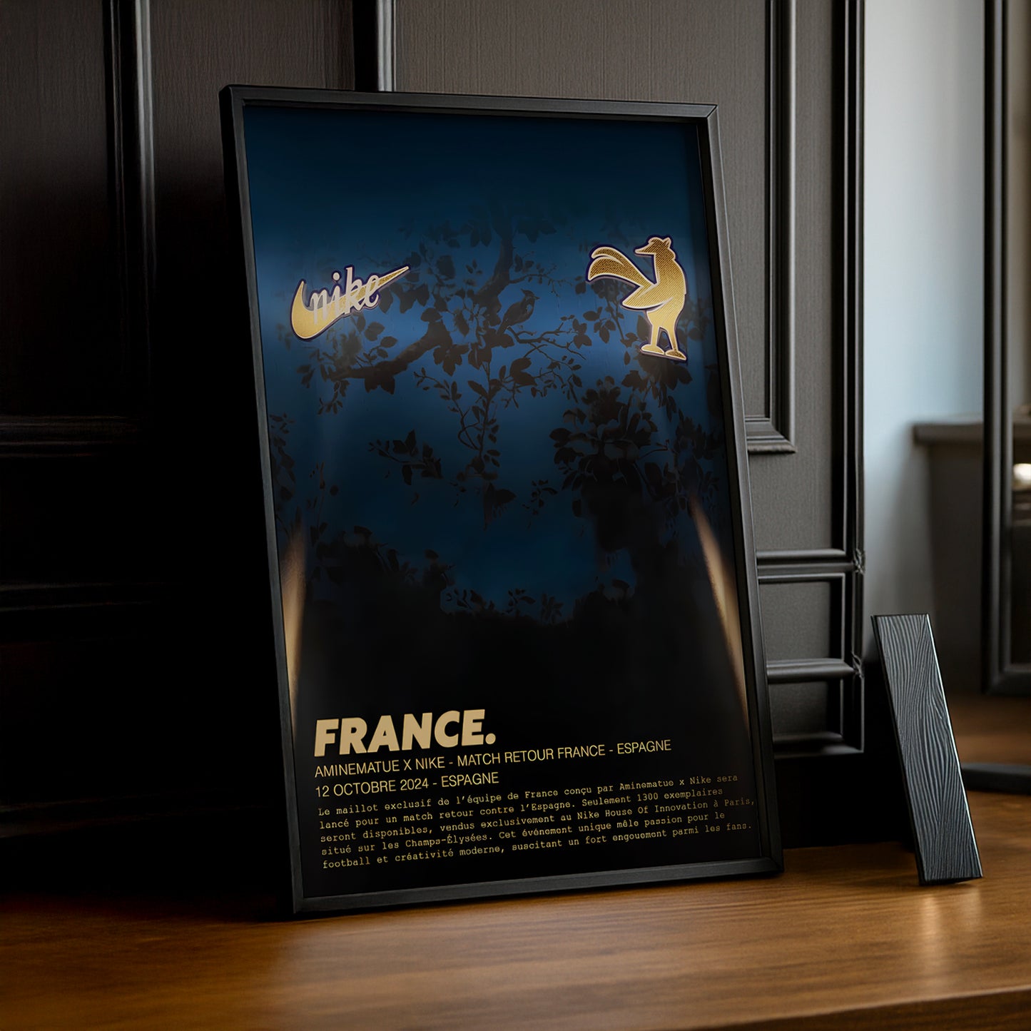 Elf All-Stars-Trikot-Fotorahmen Frankreich vs. Spanien