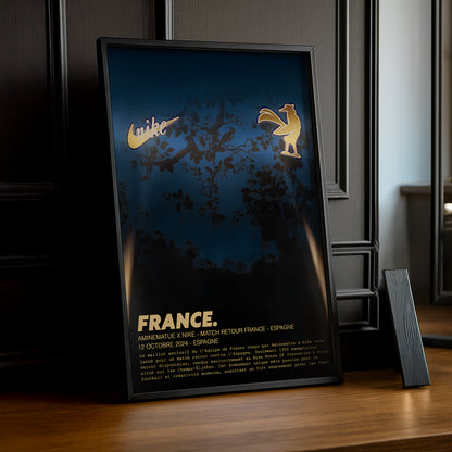 Elf All-Stars-Trikot-Fotorahmen Frankreich vs. Spanien