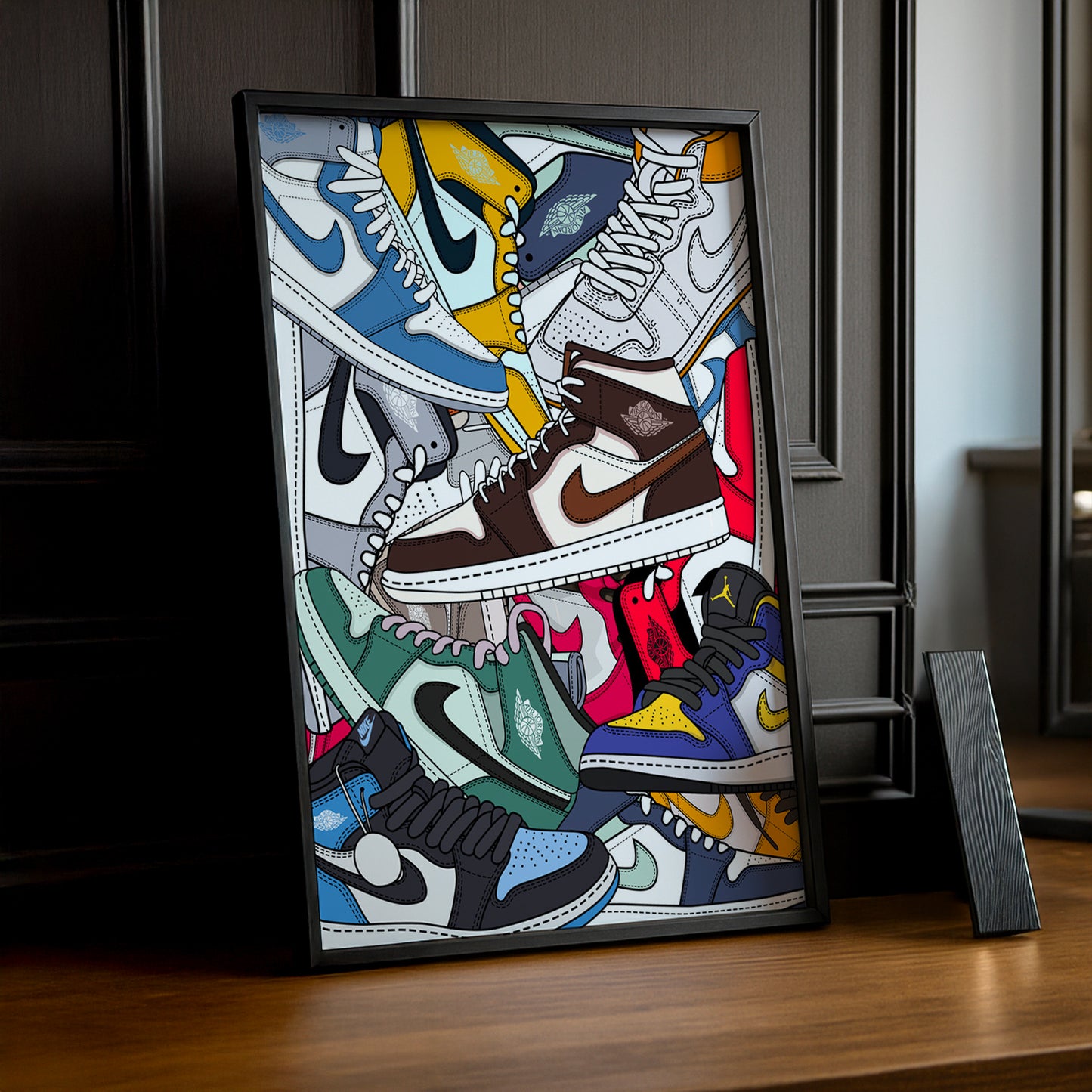 Cadre photo Air Jordan 1 illustration