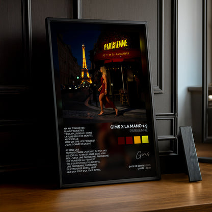 Cadre photo Titre Musicaux - Parisienne de Gims