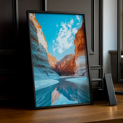 Cadre Photo Naturel - Lac & Montagne