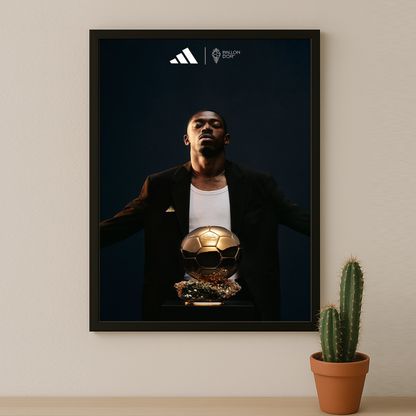 Cadre photo Ballon d'Or Ousmane Dembélé