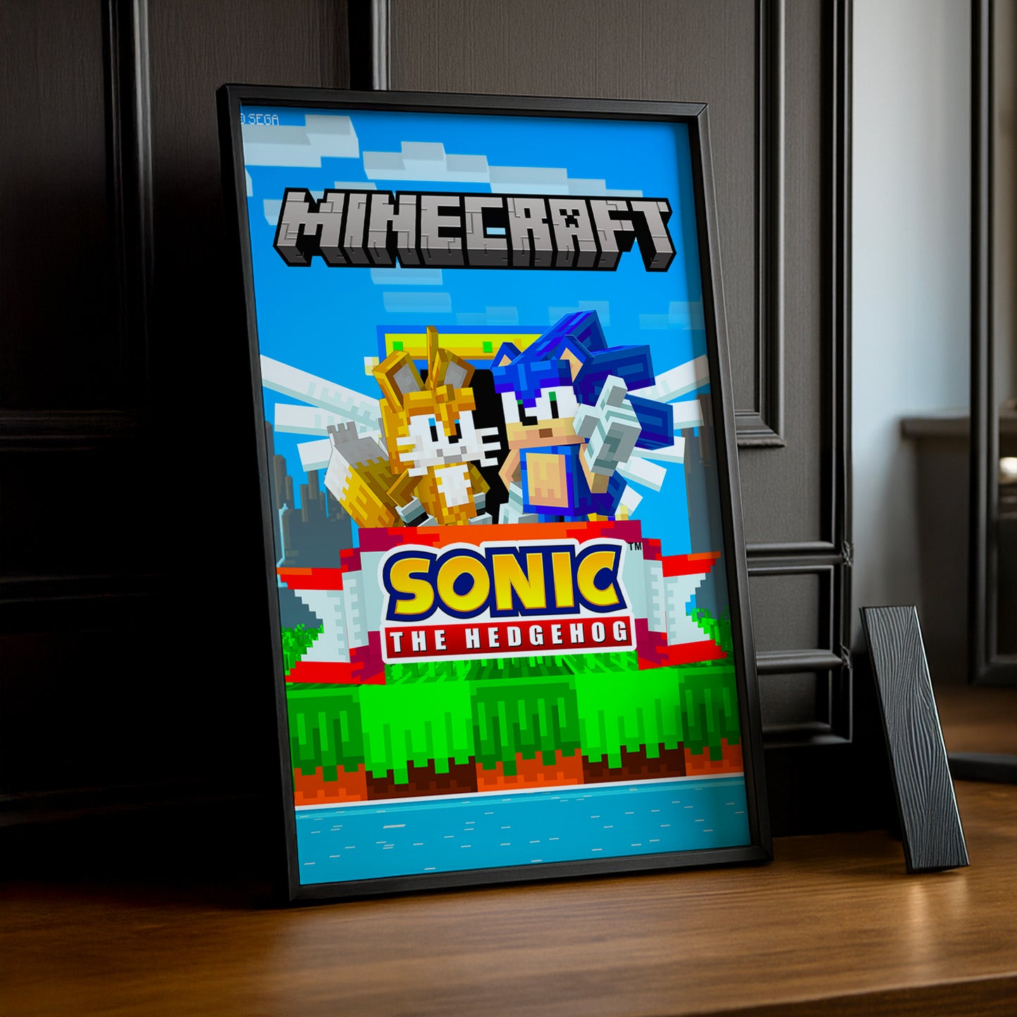 Cadre photo Minecraft - Sonic