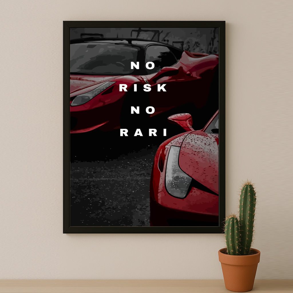 Cadre photo Motivation - No Risk, No Rari