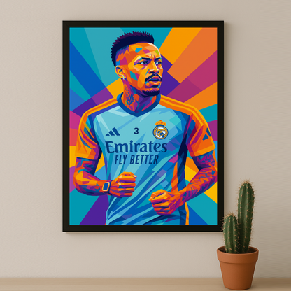 Cadre Photo Militão Real Madrid – Affiche HD Encadrée Papier Premium