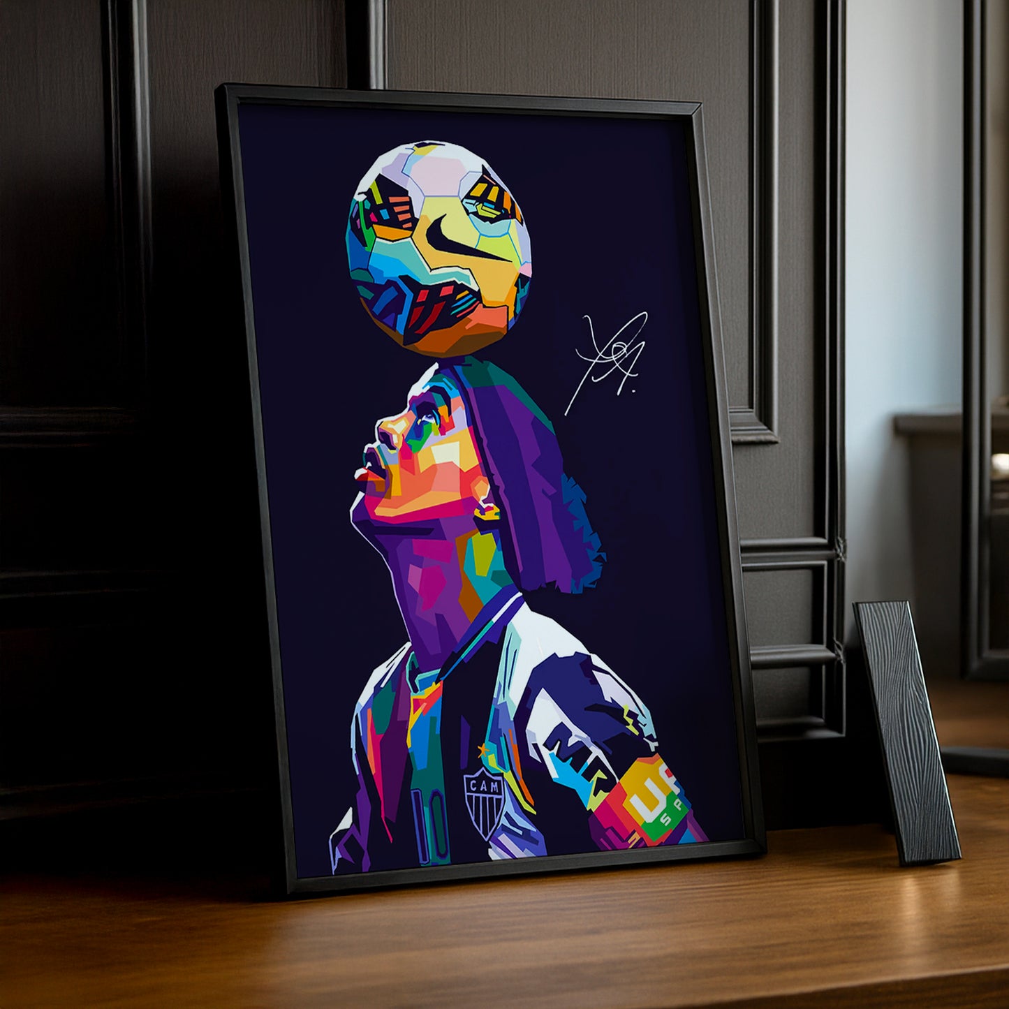 Cadre Photo Footballeur - Illustration de Ronaldinho