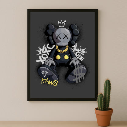 Cadre photo Kaws - King of graffiti