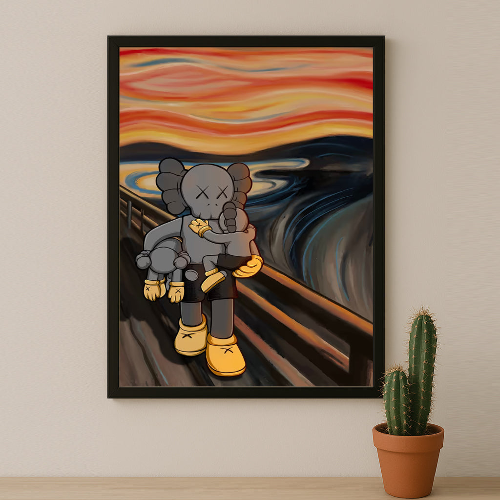 Cadre photo Kaws - Peinture artistique