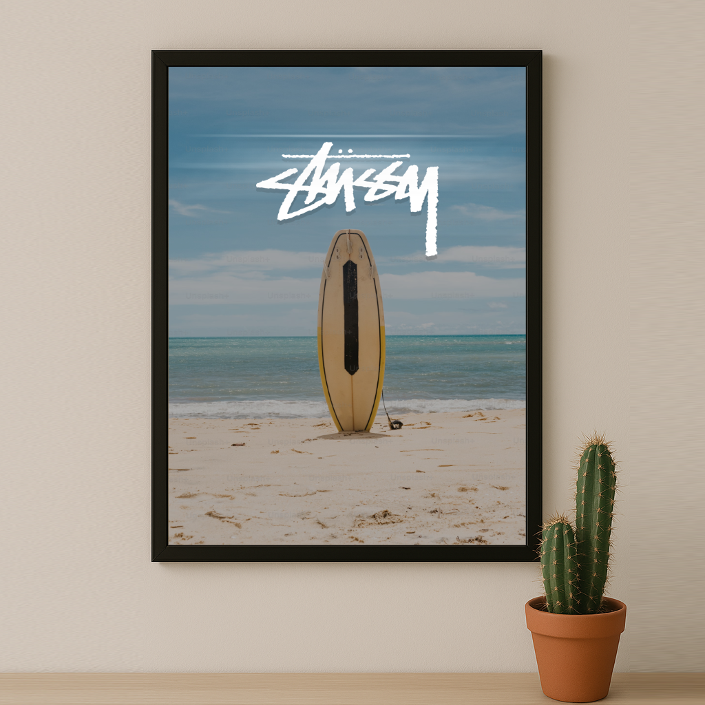 Cadre photo Stüssy - Planche de Surf